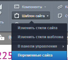 Переменные сайта
